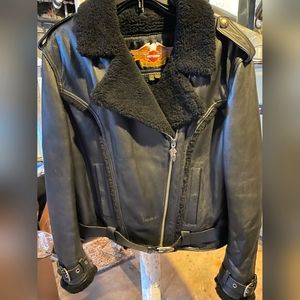 Womens leather Harley jacket size medium